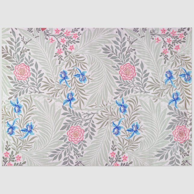Papel De Seda Rosa y Larkspur, William Morris (Anverso)