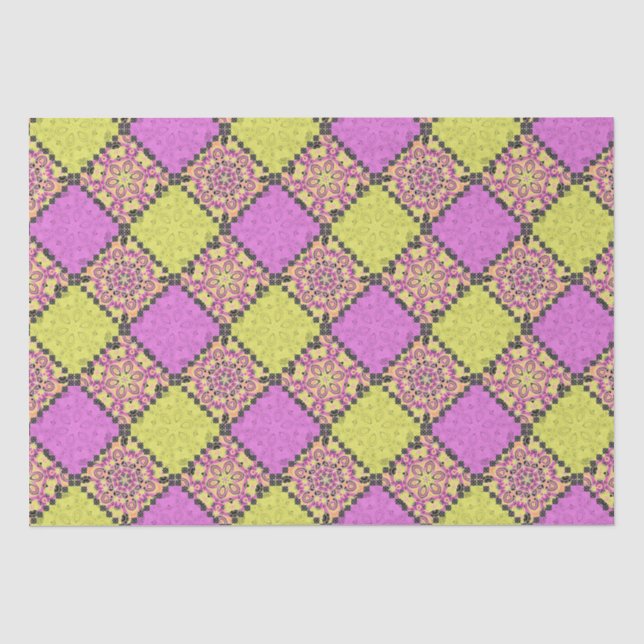 Papel De Seda Rosa y lima (Anverso)