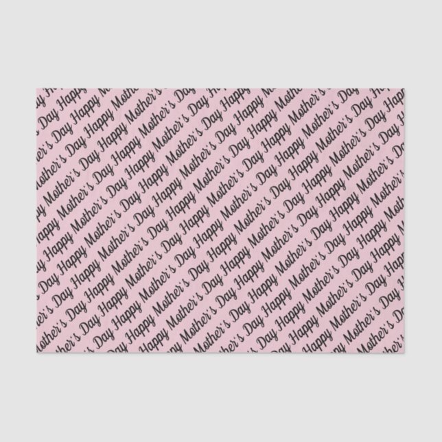 Papel De Seda Rosa y negro. Día de madres feliz (Anverso)