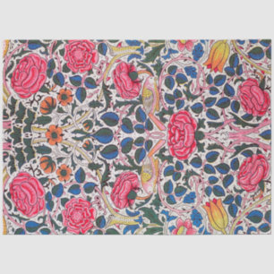 Papel De Seda Rosa y pájaro, William Morris