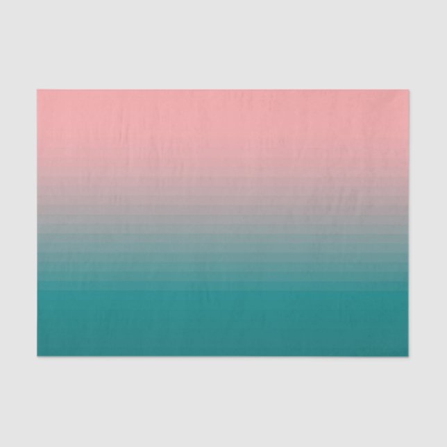 Papel De Seda Rosa y Verde azulado (Anverso)