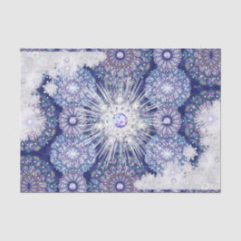 Papel De Seda Rosada azul y copo de nieve
