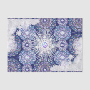 Papel De Seda Rosada azul y copo de nieve