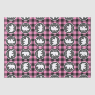 Papel De Seda Rosado Baby Shower de oso