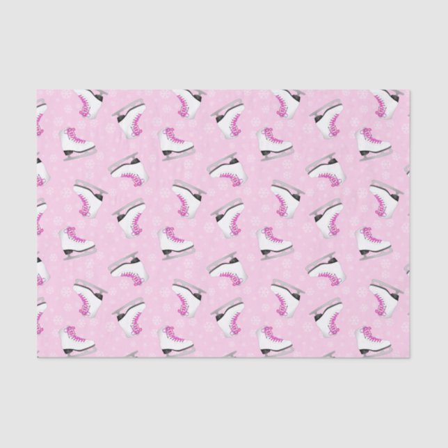 Papel De Seda Rosado modelo del patinaje artístico (Anverso)