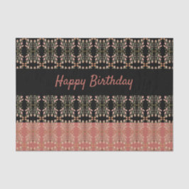 Papel De Seda Rosado Rosa Con Negro