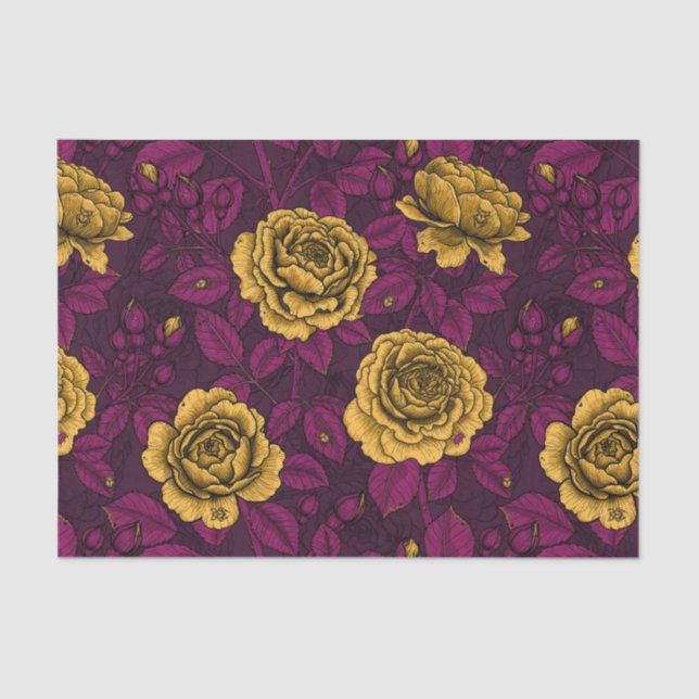 Papel De Seda Rosas amarillas (Anverso)