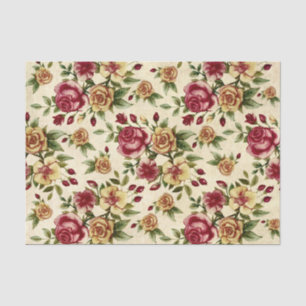 Papel De Seda Rosas Amarillas y Rojas Felices y Cuidadas
