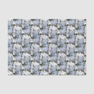 Papel De Seda Rosas azules de época