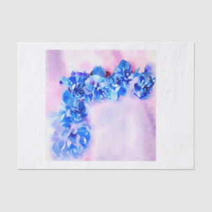 Papel De Seda Rosas azules de la acuarela para Decoupage de la