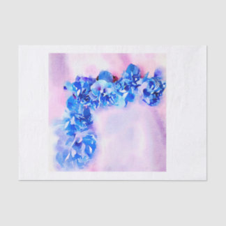 Papel De Seda Rosas azules de la acuarela para Decoupage de la