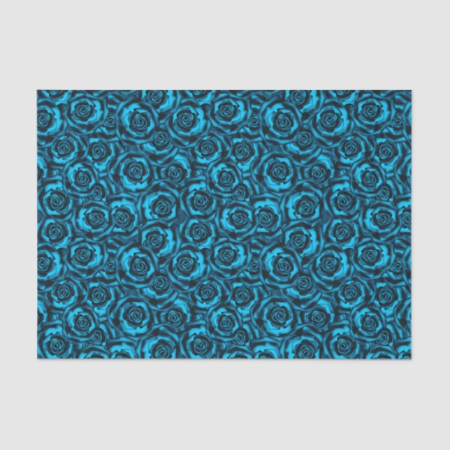 Papel De Seda Rosas azules oscuros (Anverso)