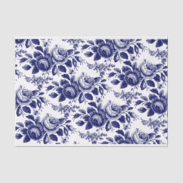 Papel De Seda Rosas azules y desenlace de abejas