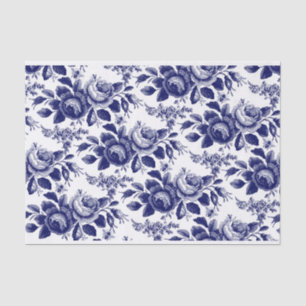 Papel De Seda Rosas azules y desenlace de abejas