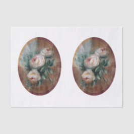 Papel De Seda Rosas Blancas DBL