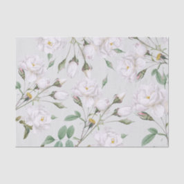 Papel De Seda Rosas blancas vintage