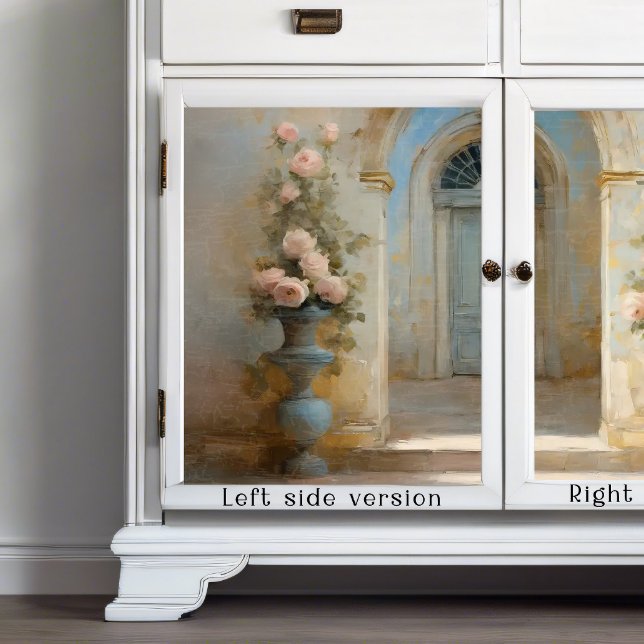 Papel De Seda Rosas Chateau Francés Patio Floral Rosa Azul (Subido por el creador)