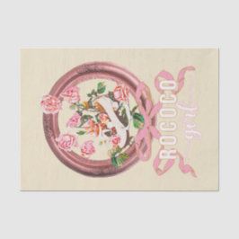 Papel De Seda Rosas Chicas rococó clásicos cutáneos beben zapato