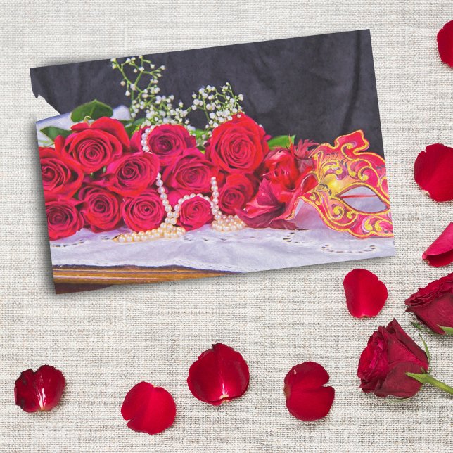 Papel De Seda Rosas Con Perlas Y Mascarada (Subido por el creador)