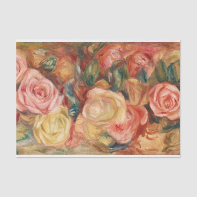 Papel De Seda Rosas de Auguste Renoir (Anverso)