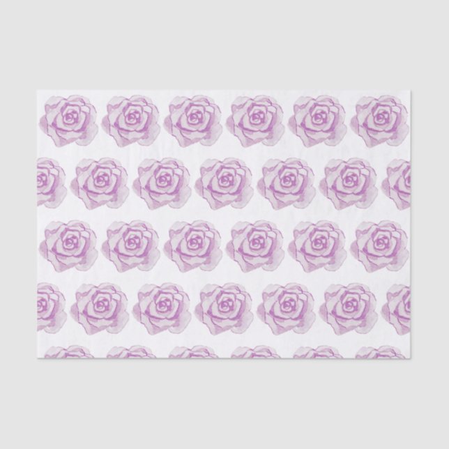 Papel De Seda Rosas de color morado (Anverso)