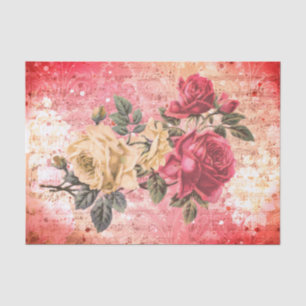 Papel De Seda Rosas de cosecha de vintage Ephemera Decoupage