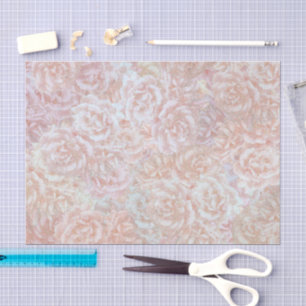 Papel De Seda Rosas de cosecha en crema - patrón floral