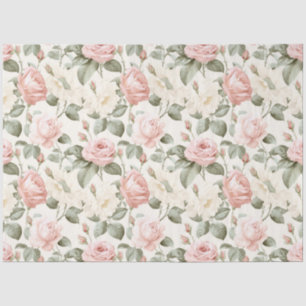 Papel De Seda Rosas de Cottage Chic Serie Diseño 4