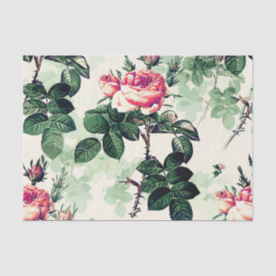 Papel De Seda Rosas de época