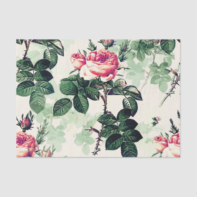 Papel De Seda Rosas de época (Anverso)