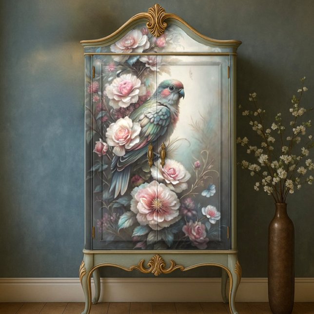 Papel De Seda Rosas de jardín decoupage de pájaros (Garden Bird Roses Decoupage Tissue Paper)