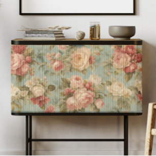 Papel De Seda Rosas de la cosecha de Cottagecore