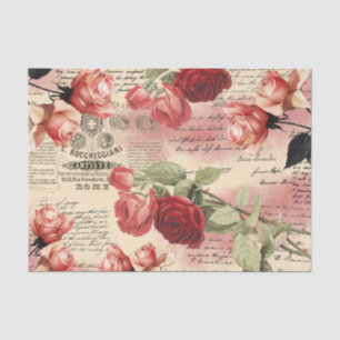 Papel De Seda Rosas de la época escriben sobre la efimera rosada