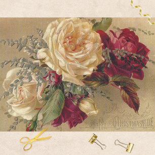 Papel De Seda Rosas de Navidades de Victoria