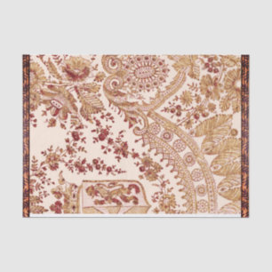 Papel De Seda Rosas De Oro Y De Raza Roja
