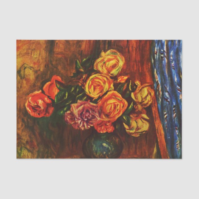 Papel De Seda Rosas de Pierre-Auguste Renoir   (Anverso)