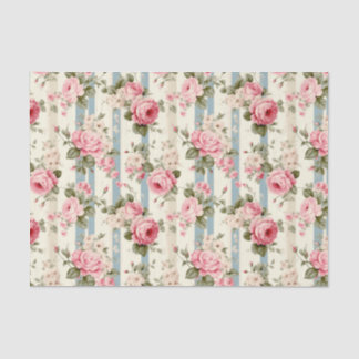 Papel De Seda Rosas de Shabby Chic Vintage