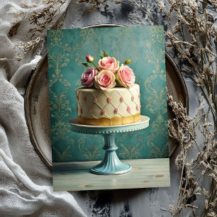 Papel De Seda Rosas de torta rosada chic y chic