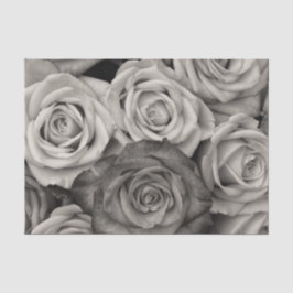 Papel De Seda Rosas en blanco y negro