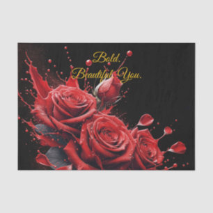 Papel De Seda Rosas en flor - Cumpleaños elegante