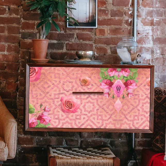 Papel De Seda Rosas En Patrón Antiguo Antiguo Rosa Marroquí (Subido por el creador)