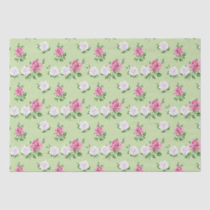 Papel De Seda Rosas en rosa y blanco