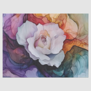 Papel De Seda Rosas en Serie de Tinta al Alcohol Diseño #1