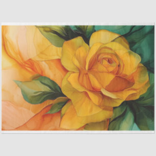 Papel De Seda Rosas en Serie de Tinta al Alcohol Diseño #3