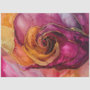 Papel De Seda Rosas en Serie de Tinta al Alcohol Diseño #30