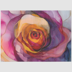 Papel De Seda Rosas en Serie de Tinta Alcohólica Diseño #26