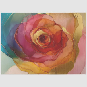 Papel De Seda Rosas en Serie de Tinta Alcohólica Diseño #6