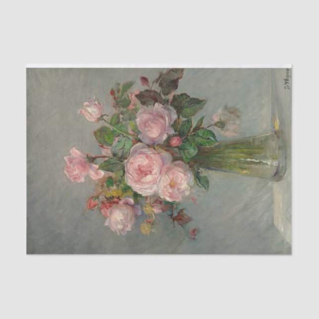 Papel De Seda Rosas en una caja (Anverso)