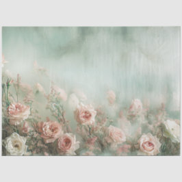 Papel De Seda Rosas Floral Vintage Pastel Peonies Decoupage