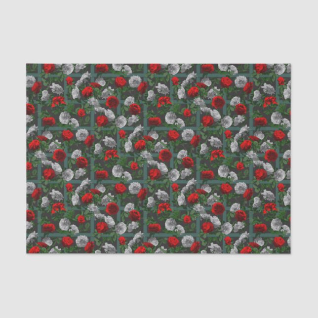 Papel De Seda Rosas florales Red Elegent (Anverso)